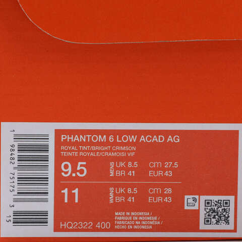 NIKE耐克2025男子PHANTOM 6 LOW ACAD AG足球HQ2322-400