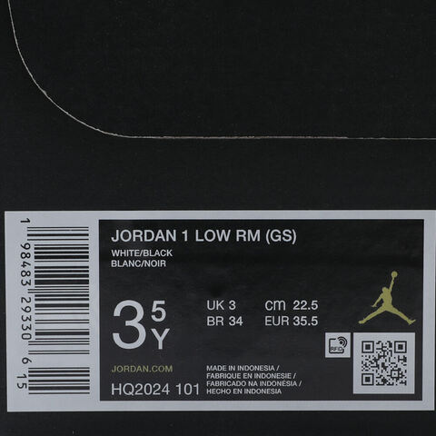 JordanJordan2026男大童JORDAN 1 LOW RM (GS)乔丹HQ2024-101