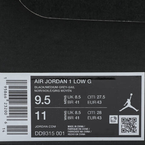 NIKE耐克2025男子AIR JORDAN 1 LOW G乔丹DD9315-001