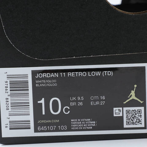 NIKE耐克2025女婴童JORDAN 11 RETRO LOW GT乔丹645107-103