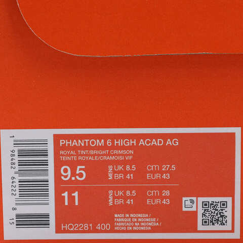 NIKE耐克2025男子PHANTOM 6 HIGH ACAD AG足球HQ2281-400
