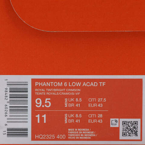 NIKE耐克2025男子PHANTOM 6 LOW ACAD TF足球HQ2325-400