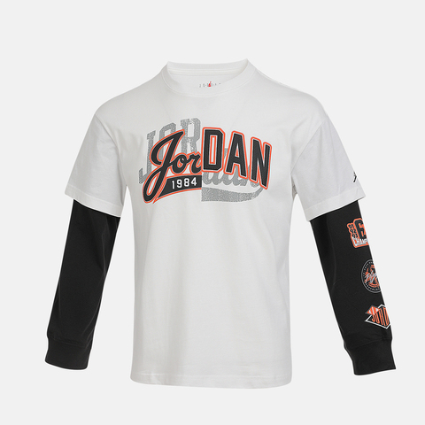 NIKE耐克2025男大童长袖T恤针织无领长TJD2532034GS-001