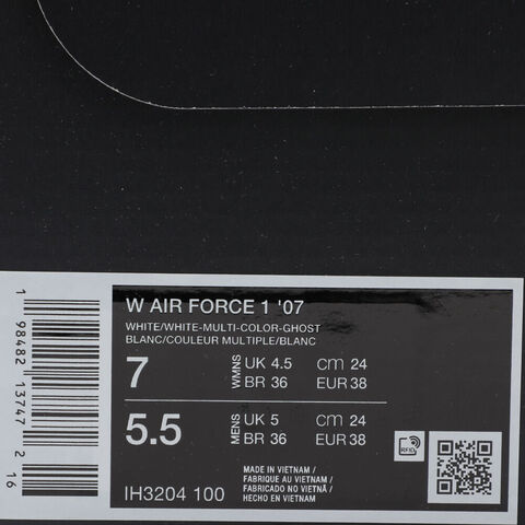 NIKE耐克2025女子W AIR FORCE 1 '07休闲IH3204-100