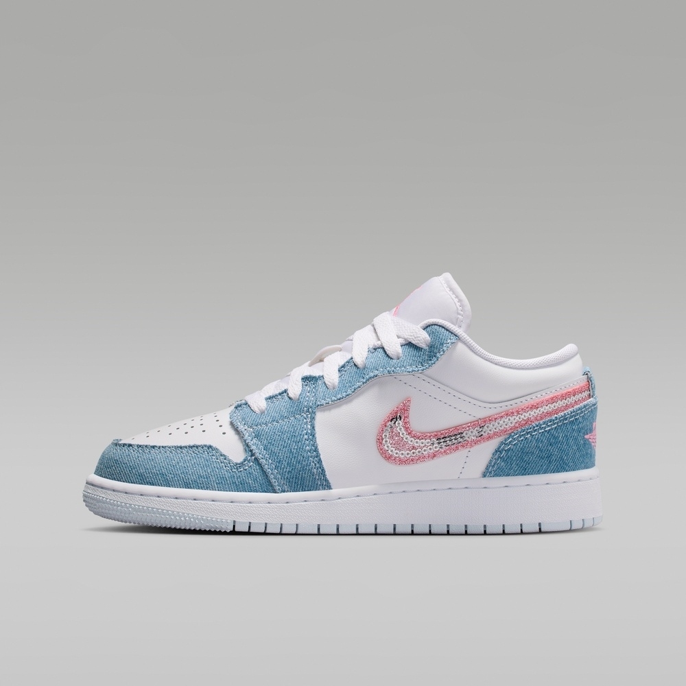 NIKE耐克2025女大童AIR JORDAN 1 LOW SE (GS)乔丹HQ2001-400