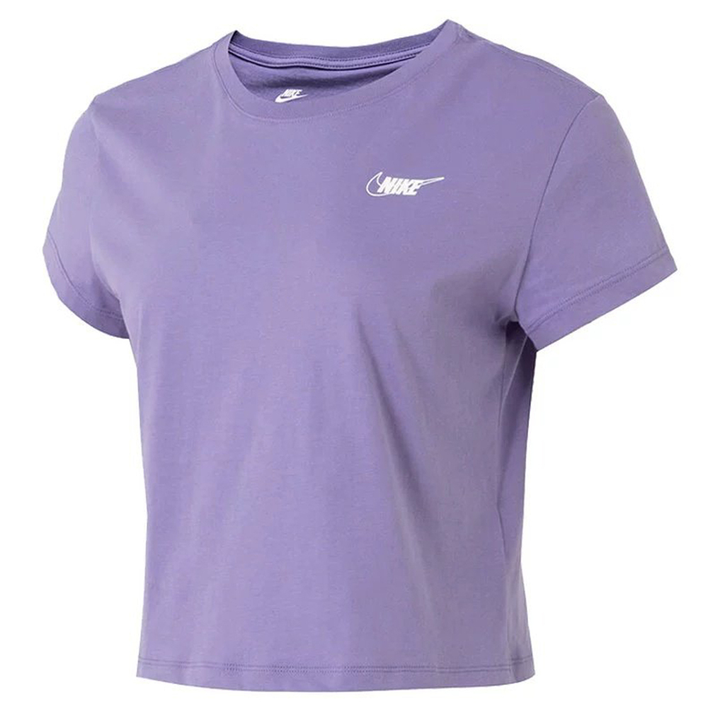 NIKE耐克2025女子AS W NSW CLUB SS TEE HBR MD针织无领短THF9457-527