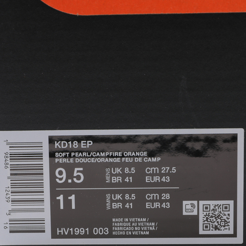 NIKE耐克2025男子KD18 EP篮球HV1991-003