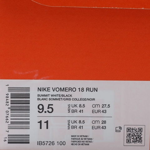 NIKE耐克2025男子NIKE VOMERO 18 RUN跑步IB5726-100