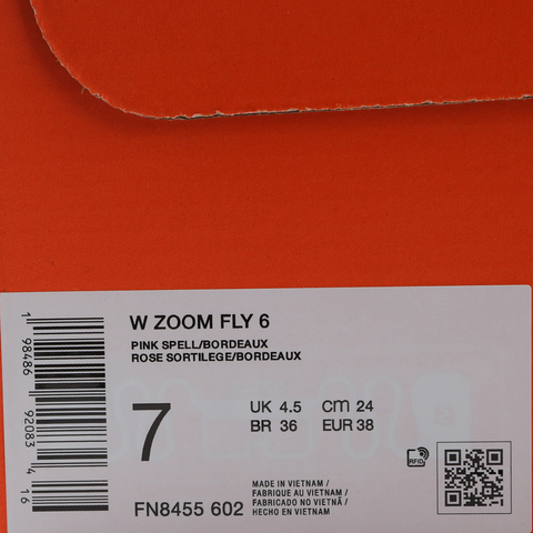 NIKE耐克2025女子W ZOOM FLY 6跑步FN8455-602