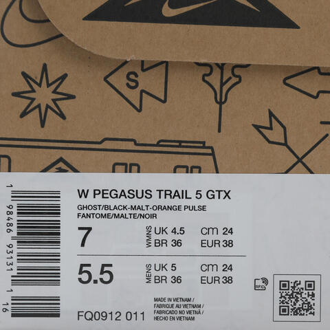 NIKE耐克2025女子W PEGASUS TRAIL 5 GTX户外FQ0912-011