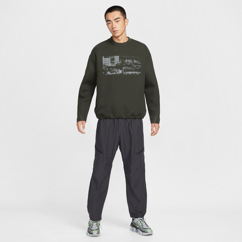 NIKE耐克2025男子AS M NK TECH FLC CREW GX针织无帽卫衣HV1341-355