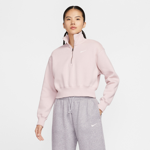 NIKE耐克2025女子AS W NSW PHNX FLC QZ CROP针织无帽卫衣DQ5768-667
