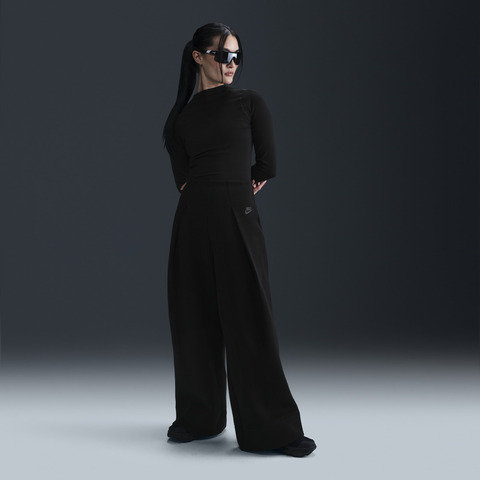 NIKE耐克2025女子AS W NSW TCH FLC HR PLT PANT W针织长裤FV8053-010