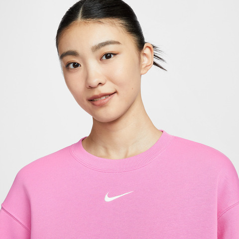 NIKE耐克2025女子AS W NSW PHNX FLC OS LONG CRE针织无帽卫衣FZ4271-675