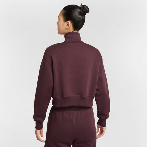 NIKE耐克2025女子AS W NSW PHNX FLC QZ CROP针织无帽卫衣DQ5768-652