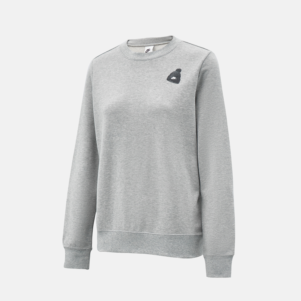 NIKE耐克2025女子AS W NSW GFX FLC CREW GCEL针织无帽卫衣IO7829-063