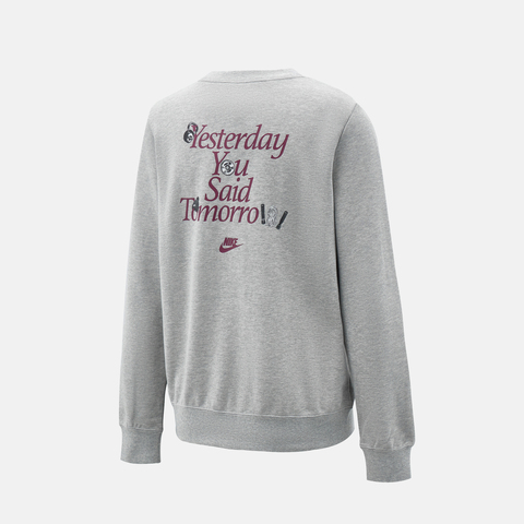 NIKE耐克2025女子AS W NSW GFX FLC CREW GCEL针织无帽卫衣IO7829-063