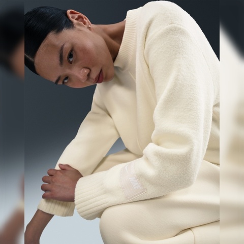 NIKE耐克2025女子AS W NSW CREWNECK SWEATER MOD人造毛绒卫衣HV2081-110
