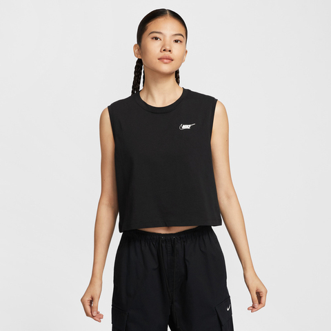 NIKE耐克2025女子AS W NSW CLUB CRP SL TEE HBR休闲背心HF9532-010