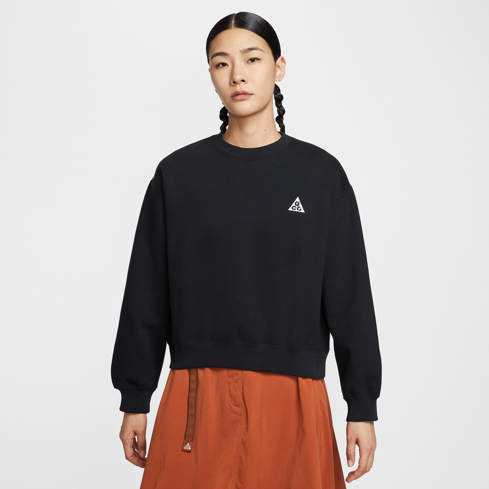 NIKE耐克2025女子AS W ACG TF TUFF FLEECE CRW针织无帽卫衣IH0716-010