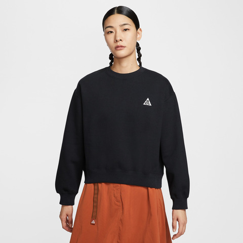 NIKE耐克2025女子AS W ACG TF TUFF FLEECE CRW针织无帽卫衣IH0716-010