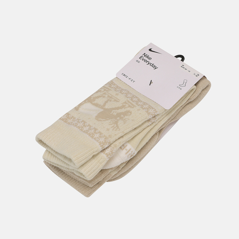 NIKE耐克2025中性U NK ED PLS CSH CREW WW 2PR中袜优惠装HV6939-902