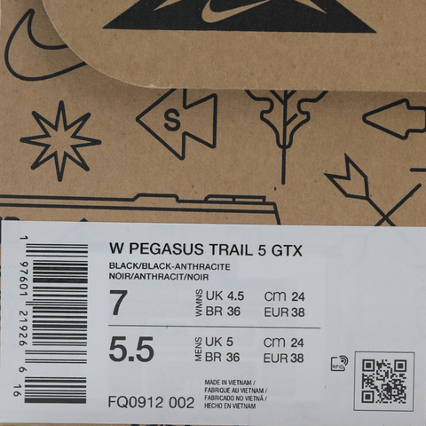 NIKE耐克2025女子W PEGASUS TRAIL 5 GTX户外FQ0912-002