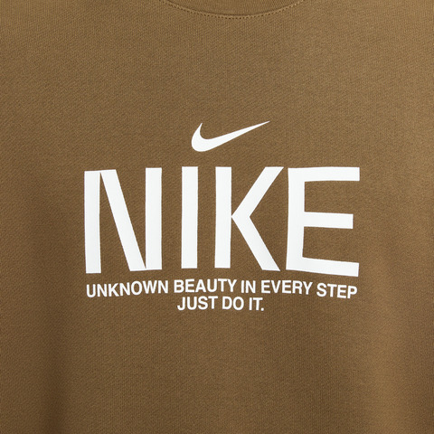 NIKE耐克2025男子AS M NK CLUB FT OS CREW GCEL针织无帽卫衣IM9355-235