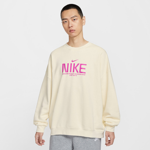 NIKE耐克2025男子AS M NK CLUB FT OS CREW GCEL针织无帽卫衣IM9355-113