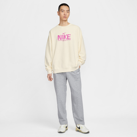 NIKE耐克2025男子AS M NK CLUB FT OS CREW GCEL针织无帽卫衣IM9355-113