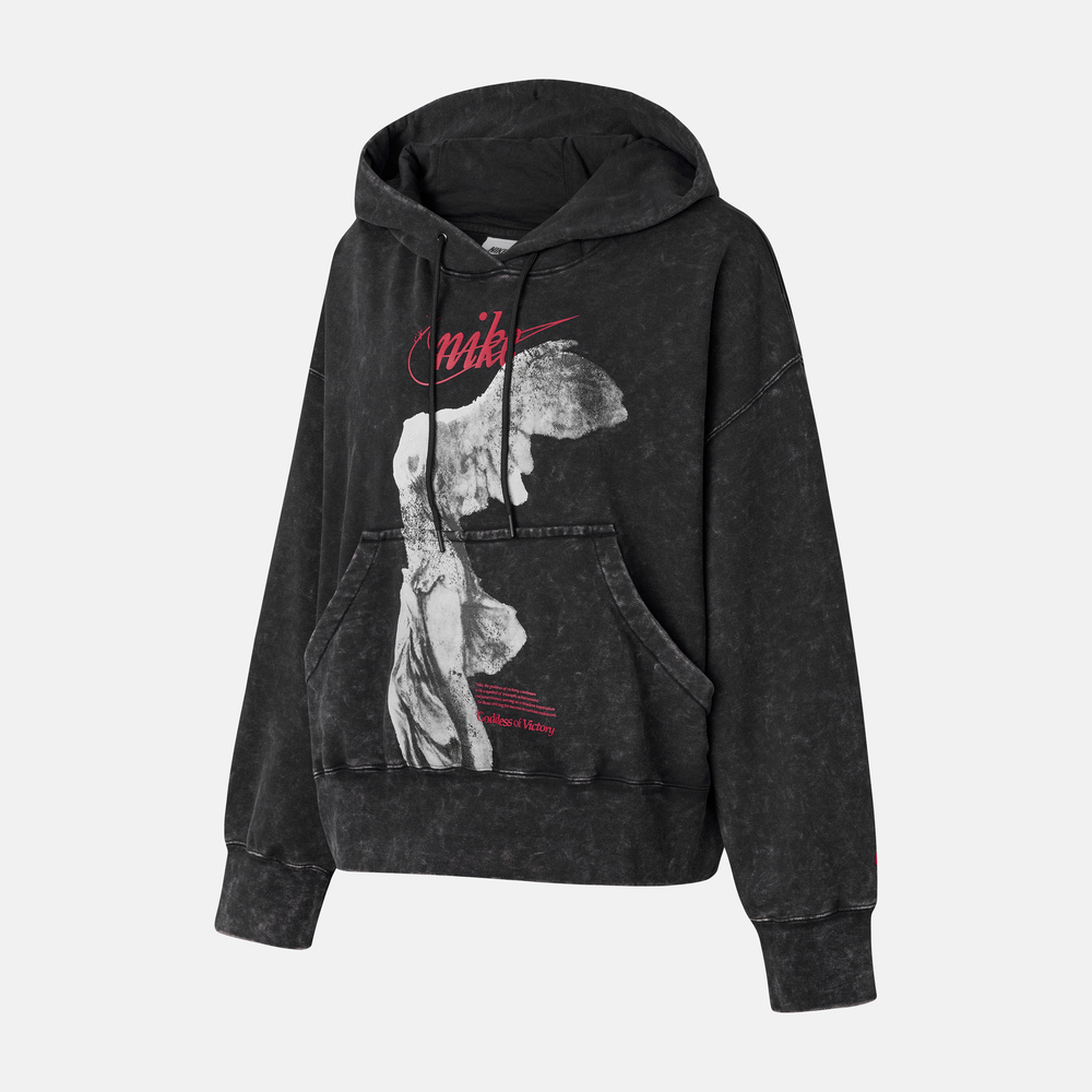 NIKE耐克2025女子AS W NSW GFX FLC OS PO HD GCEL针织连帽卫衣IO0489-010