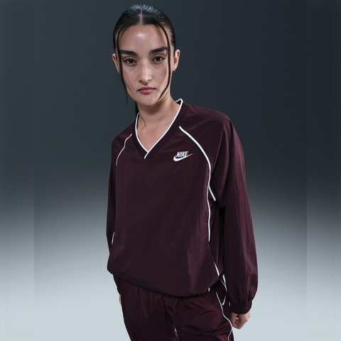 NIKE耐克2025女子AS W NSW WR PULLOVER针织无帽卫衣IM7448-652