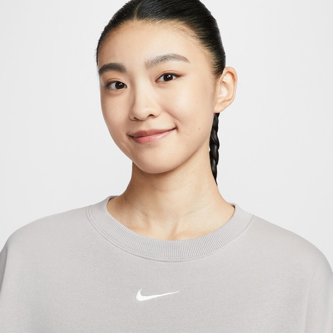 NIKE耐克2025女子AS W NSW PHNX FLC OOS CREW针织无帽卫衣DQ5762-009