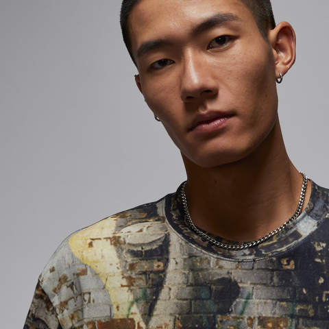 JordanJordan2025男子AS M J AIR JDN WM 85 AOP SS CR针织无领短THQ9007-045