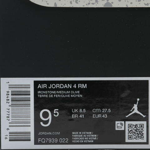 JordanJordan2025男子AIR JORDAN 4 RM乔丹FQ7939-022