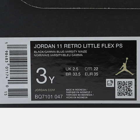 JordanJordan2025男小童JORDAN 11 RETRO LITTLE FLEX PS乔丹BQ7101-047