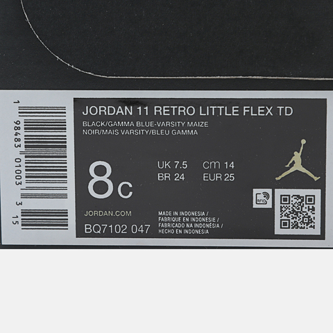 JordanJordan2025男婴童JORDAN 11 RETRO LITTLE FLEX TD乔丹BQ7102-047