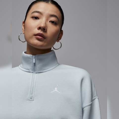 JordanJordan2025女子AS W J BRK FLC QZ TOP针织无帽卫衣IH2392-043