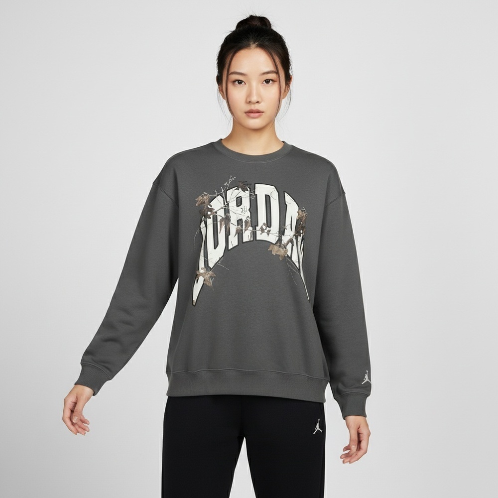 JordanJordan2025女子AS W J BRK FLC CREW GFX RLT针织无帽卫衣HV0473-068