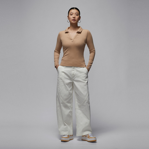JordanJordan2025女子AS W J LS KNIT TOP HO 2针织有领长TFV7192-200