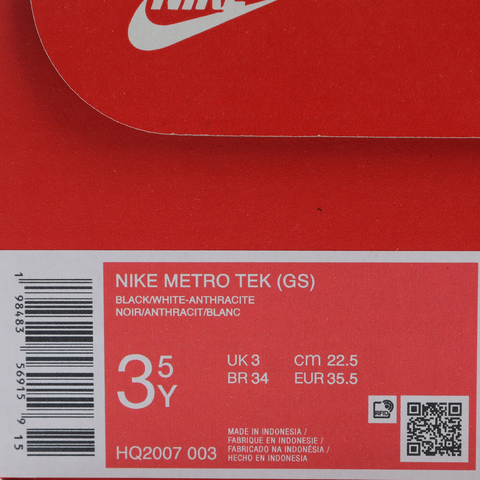 Nike KidsNike Kids2025男大童NIKE METRO TEK (GS)儿童HQ2007-003