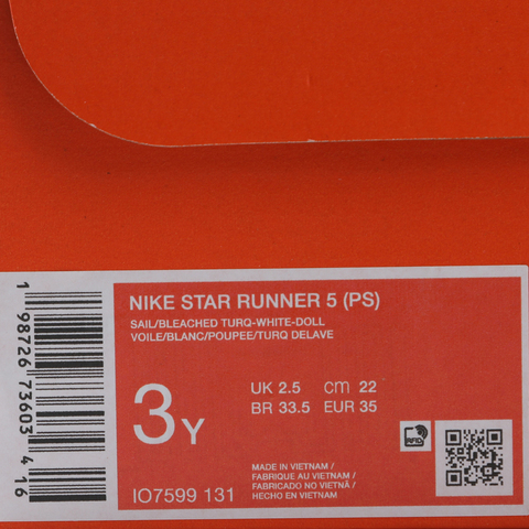 Nike KidsNike Kids2025小童NIKE STAR RUNNER 5 (PS)儿童IO7599-131