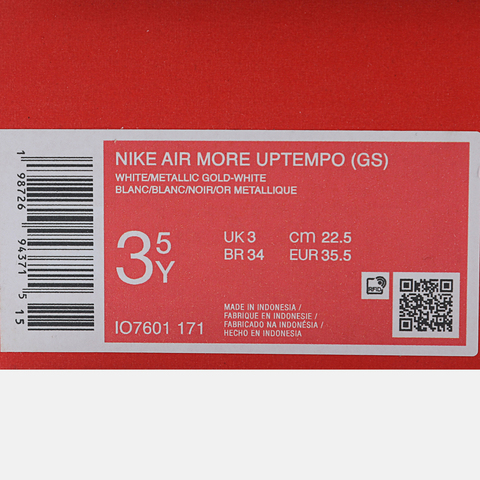 Nike KidsNike Kids2025男大童NIKE AIR MORE UPTEMPO (GS)儿童IO7601-171