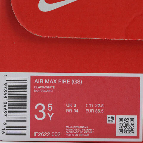 Nike KidsNike Kids2025男大童AIR MAX FIRE (GS)儿童IF2622-002