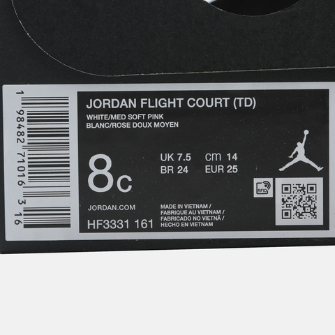 JordanJordan2025男婴童JORDAN FLIGHT COURT (TD)乔丹HF3331-161