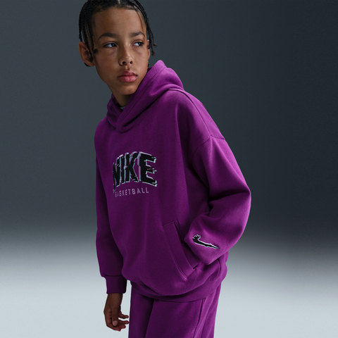 Nike KidsNike Kids2025大童K NK COB FLC PO HOODIE GLITCH针织连帽卫衣HV0508-505