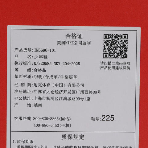 Nike KidsNike Kids2025男大童NIKE V5 RNR (GS)儿童IM6696-101