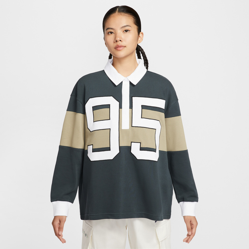 NIKE耐克2025女子AS W NSW STREET LS GFX POLO针织有领长THV4034-390