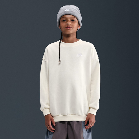 Nike KidsNike Kids2025大童G NSW CLUB FLC OVRSZD CREW LBR针织无帽卫衣FD2923-047