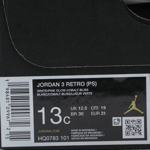 JordanJordan2025女小童JORDAN 3 RETRO GRL GP乔丹HQ0783-101